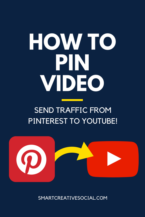long pin graphic for how to pin video to Pinterest